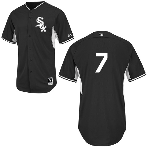 Jeff Keppinger #7 Youth Baseball Jersey-Chicago White Sox Authentic 2014 Black Cool Base BP MLB Jersey